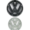 original.png 2 pcs Front & Back (Set) Volkswagen Glossy Black Front Grill Badge + Rear Trunk Lid Emblem Logo for Golf MK6