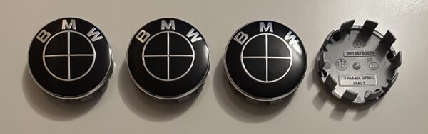 4 pcs (Set) 68mm - 2.68inch Full Black BMW Wheel Center Hub Caps (36136783536)