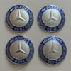 original.jpeg 4 pcs (Set) 65mm - 2.56inch Silver & Blue Mercedes Benz Wheel Center Hub Caps Stickers