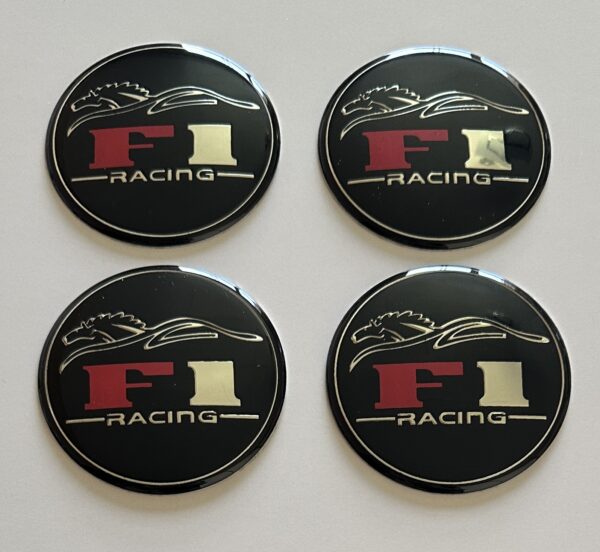 original.jpeg 4 pcs (Set) 65mm - 2.56inch Black F1 Racing Wheel Center Hub Caps Stickers