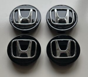 4 pcs (Set) 69mm - 2.71inch Black Honda Wheel Center Hub Caps