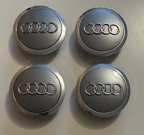 original.jpeg 4 pcs (Set) 69mm - 2.72inch Matte Gray Audi Wheel Center Hub Caps