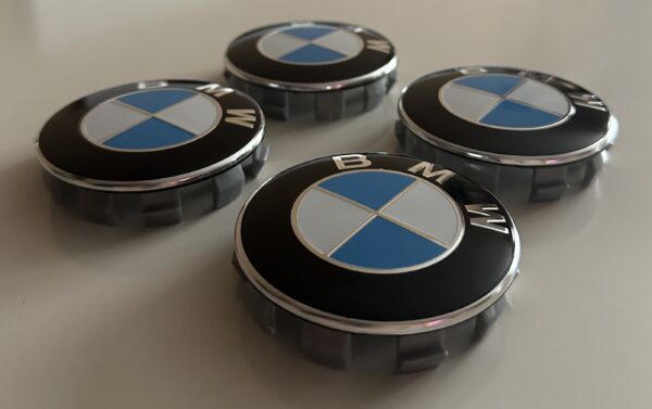 original.jpeg 4 pcs (Set) 68mm - 2.68inch Blue & White BMW Wheel Center Hub Caps (36136783536)