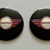 original.jpeg 4 pcs (Set) 50mm - 1.97inch Black & Red Mini Cooper Wheel Center Hub Caps Stickers