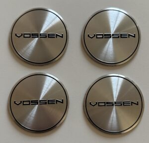 4 pcs (Set) 56mm - 2.20inch Silver Vossen Wheel Center Hub Caps Stickers
