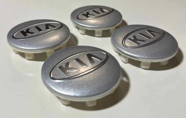 4 pcs (Set) 58mm - 2.28inch Silver KIA Wheel Center Hub Caps