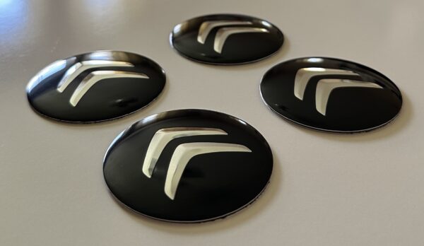 original.jpeg 4 pcs (Set) 56mm - 2.20inch Black Citroen Wheel Center Hub Caps Stickers