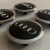 original.jpeg 4 pcs (Set) 69mm - 2.72inch Black & Silver Audi Wheel Center Hub Caps