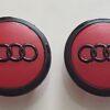 original.jpeg 4 pcs (Set) 69mm - 2.72inch Red & Black Audi Wheel Center Hub Caps