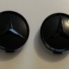 4 pcs (Set) 75mm - 2.95inch Full Black Glossy Mercedes Benz Wheel Center Hub Caps