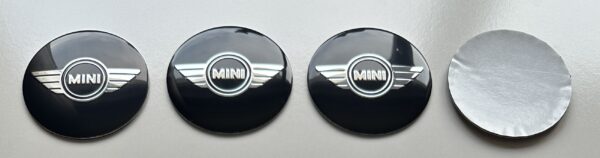 original.jpeg 4 pcs (Set) 56mm - 2.20inch Black Mini Cooper Logo Wheel Center Hub Caps Stickers