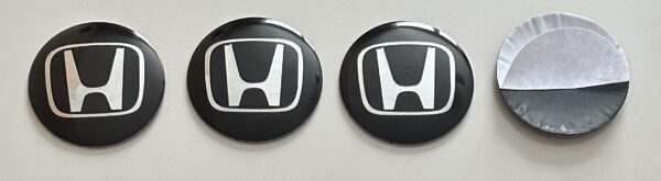 original.jpeg 4 pcs (Set) 65mm - 2.56inch Black Honda Wheel Center Hub Caps Stickers