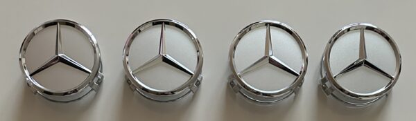 original.jpeg 4 pcs (Set) 75mm - 2.95inch Silver Mercedes Benz Wheel Center Hub Caps