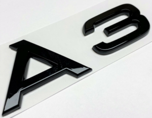 original.png 1 pcs Glossy Black Audi A3 Emblem Sticker