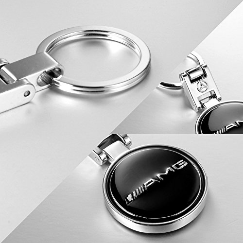 1 pcs High Quality Black AMG Metal Keychain