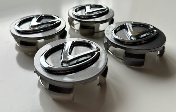 4 pcs (Set) 62mm - 2.44inch Gray Lexus Wheel Center Hub Caps
