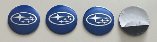 original.jpeg 4 pcs (Set) 56mm - 2.20inch Blue Subaru Wheel Center Hub Caps Stickers