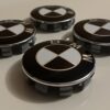 4 pcs (Set) 68mm - 2.68inch Black & White BMW Wheel Center Hub Caps (36136783536)