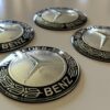 4 pcs (Set) 75mm - 2.95inch Silver Mercedes Benz Wheel Center Hub Caps Stickers