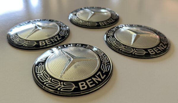 4 pcs (Set) 75mm - 2.95inch Silver Mercedes Benz Wheel Center Hub Caps Stickers