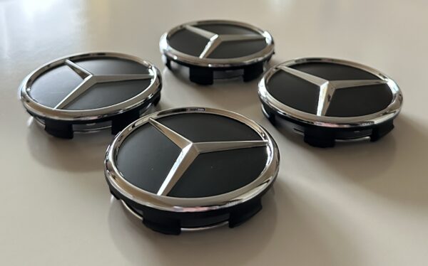original.jpeg 4 pcs (Set) 60mm - 2.36inch Matte Black Mercedes Benz Star Logo Wheel Center Hub Caps