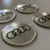 4 pcs (Set) 65mm - 2.56inch Silver Audi Wheel Center Hub Caps Stickers